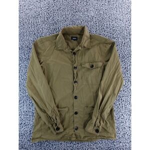Finisterre Olive Green‎ Utility Shacket Jacket Size Small Long Sleeve Button Up